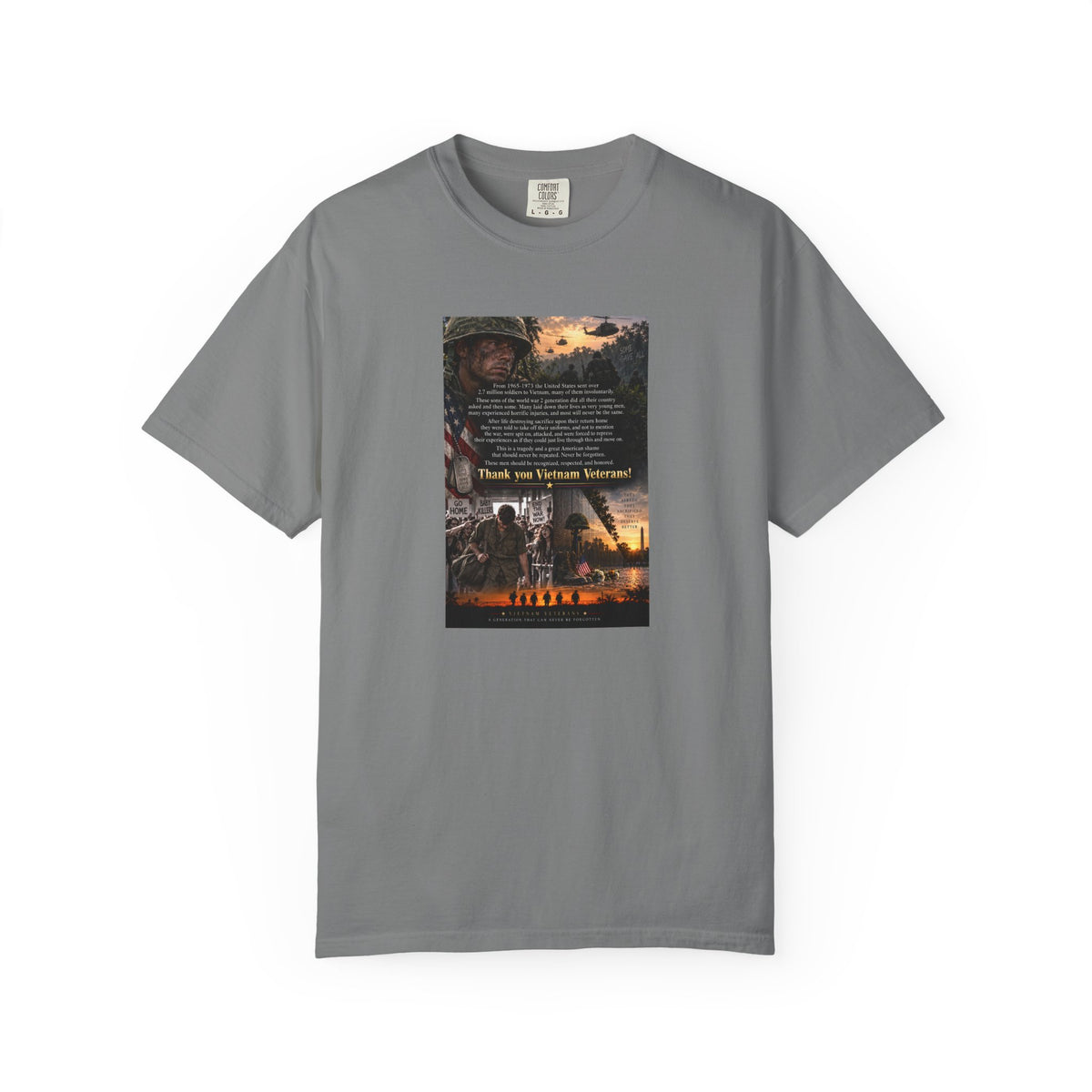Thank You Vietnam Veteran Tribute T-shirt | Military Memorial