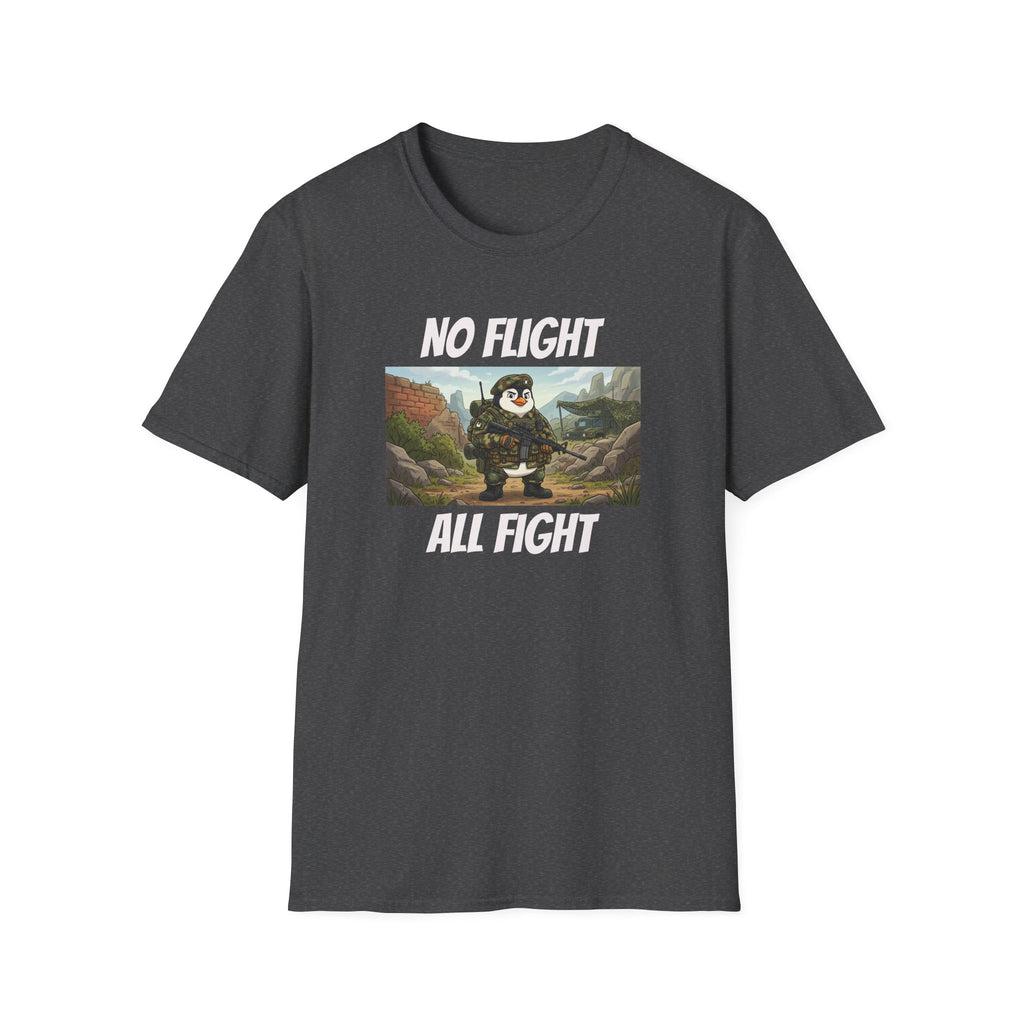 No Flight All Fight Penguin Soldier T-Shirt | Military Humor