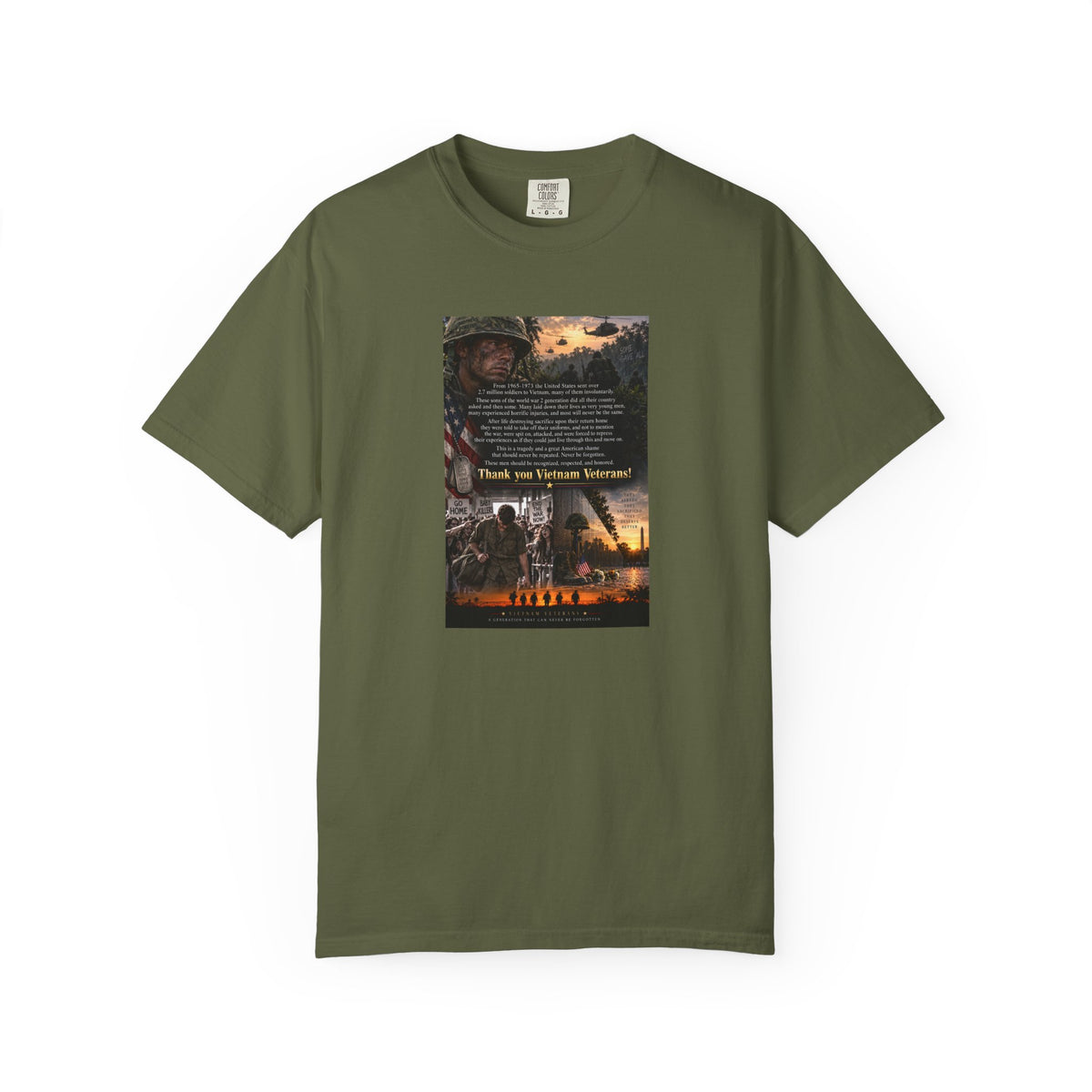 Thank You Vietnam Veteran Tribute T-shirt | Military Memorial