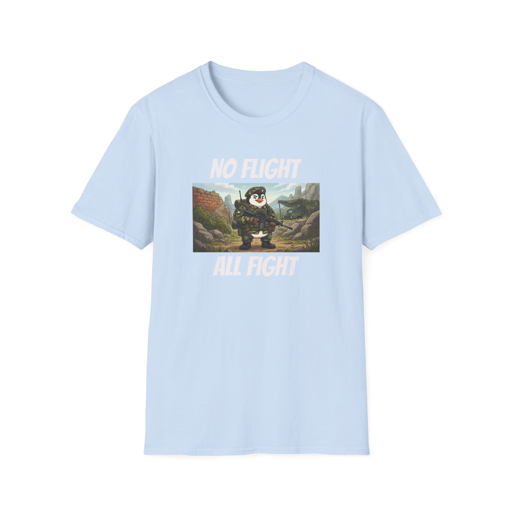 No Flight All Fight Penguin Soldier T-Shirt | Military Humor