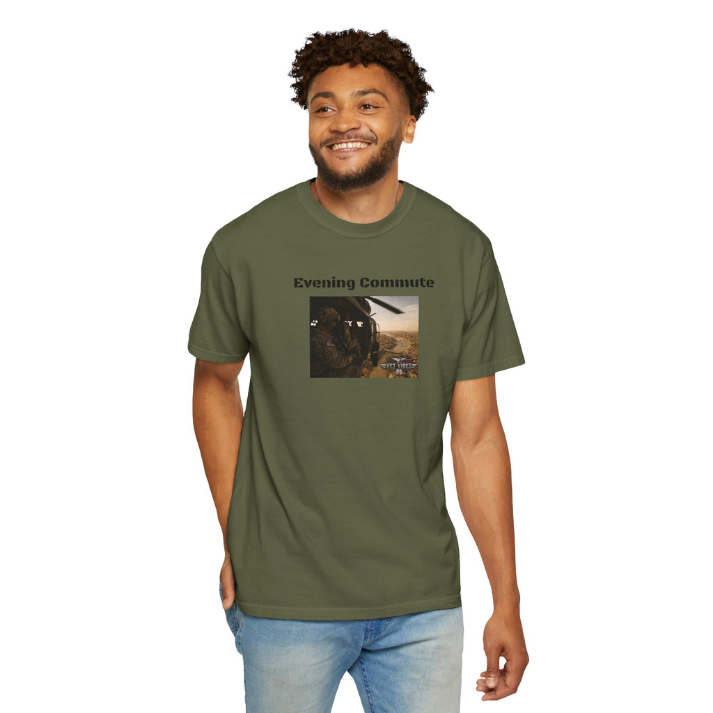 Evening Commute T-shirt | Army Helicopter ride