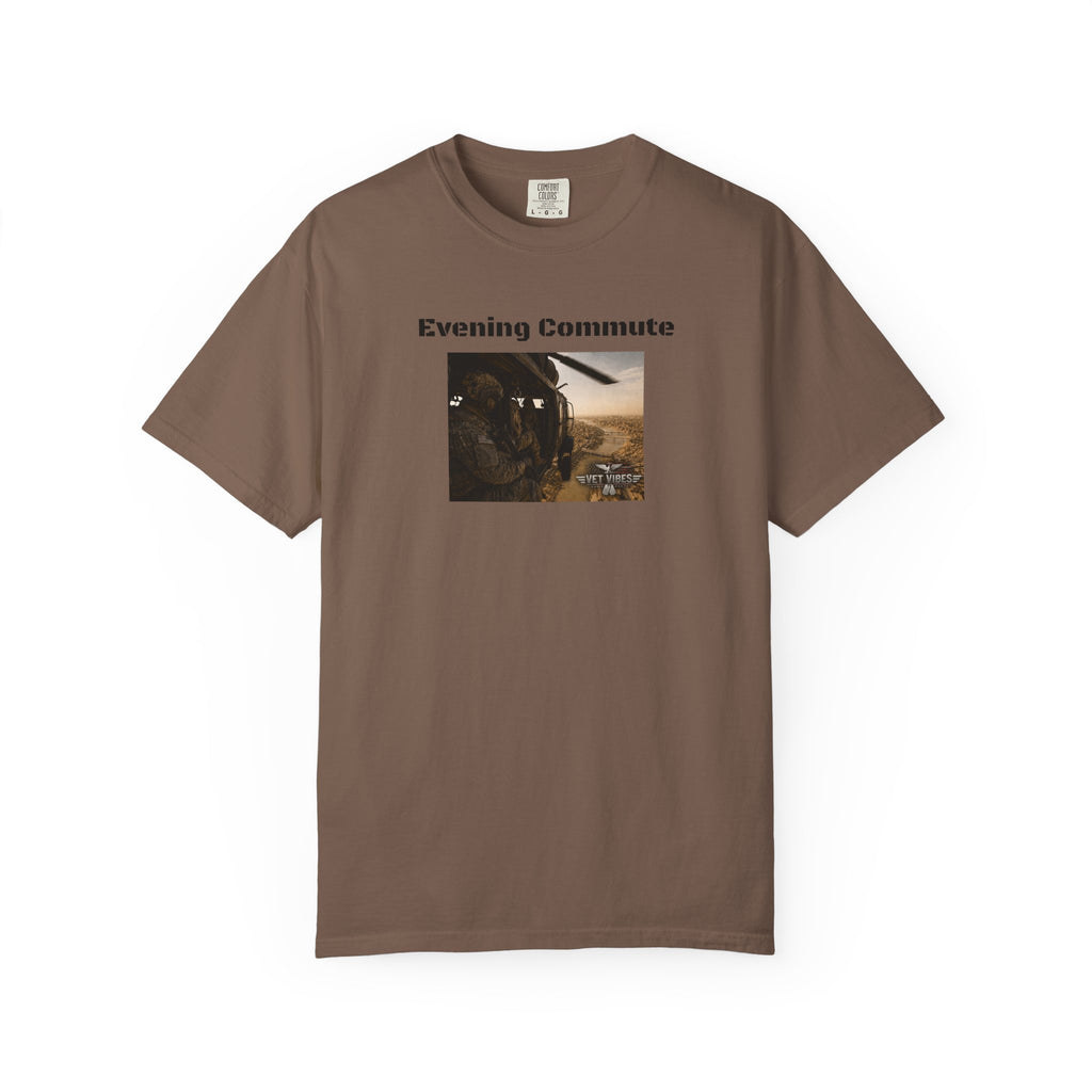 Evening Commute T-shirt | Army Helicopter ride