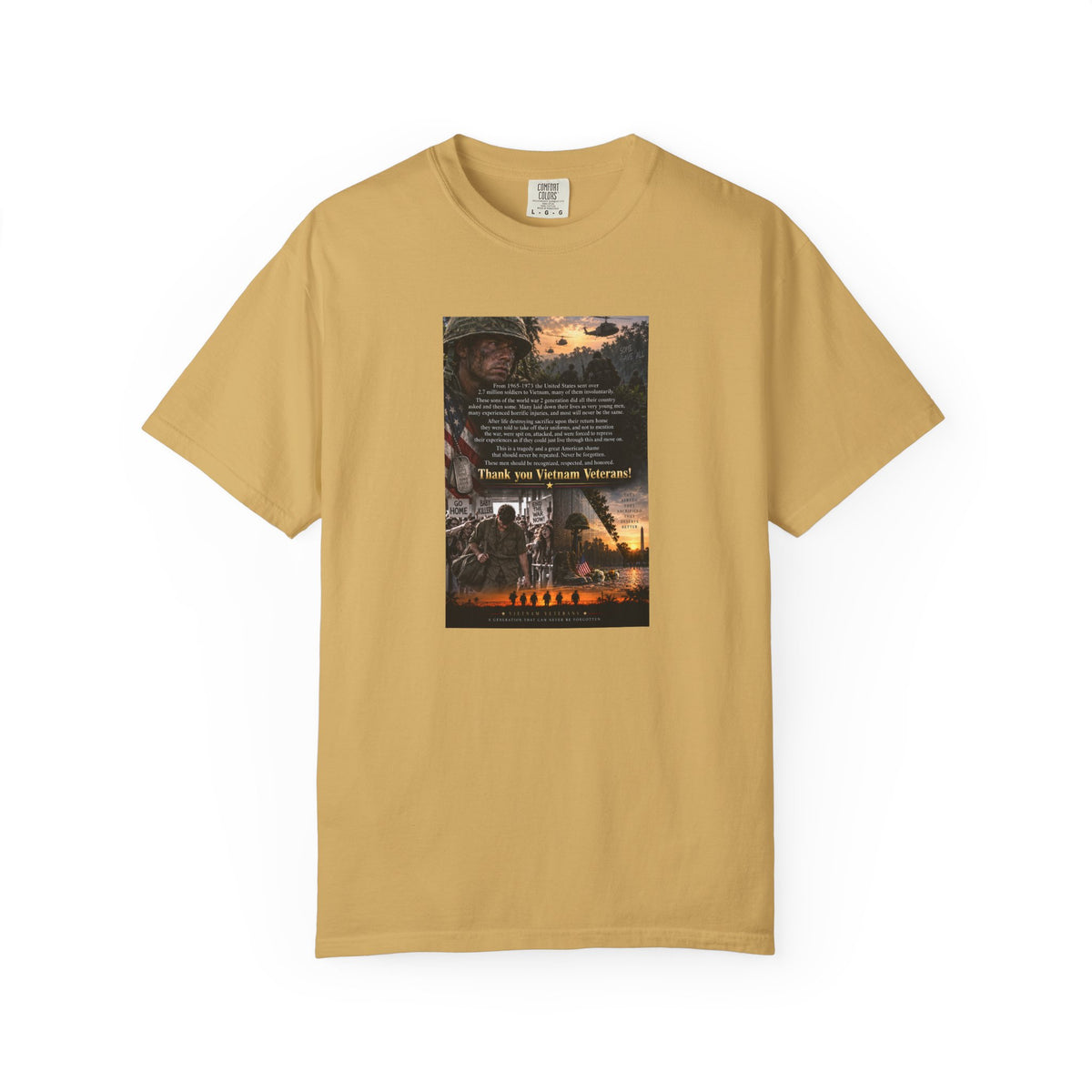 Thank You Vietnam Veteran Tribute T-shirt | Military Memorial